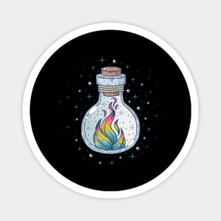 Pansexual Fire Occult Bottle LGBT Pan Pride Flag Magnet